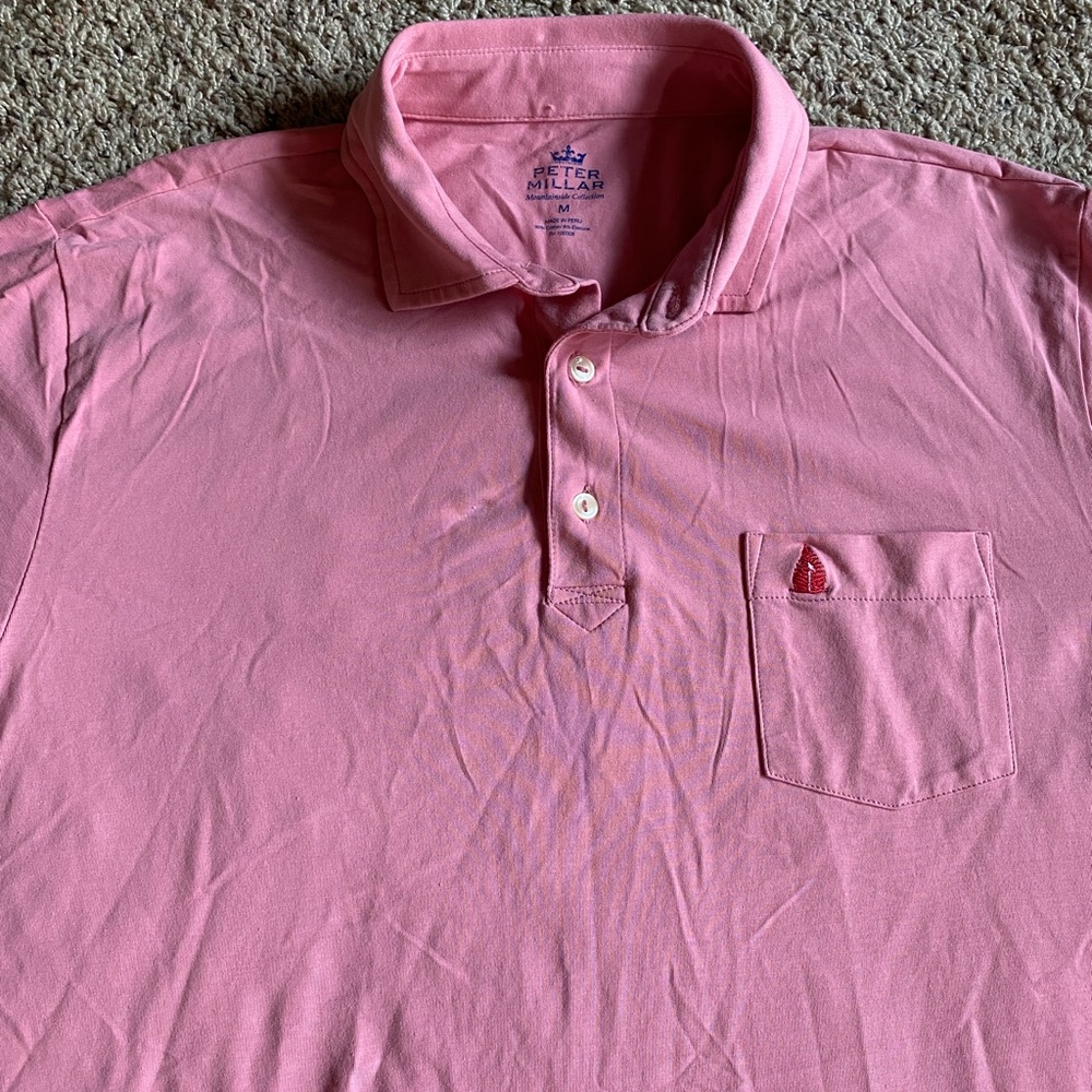 Peter Millar Golf Polo Shirt M Olympic Hills Golf Club Minnesota Mountainside